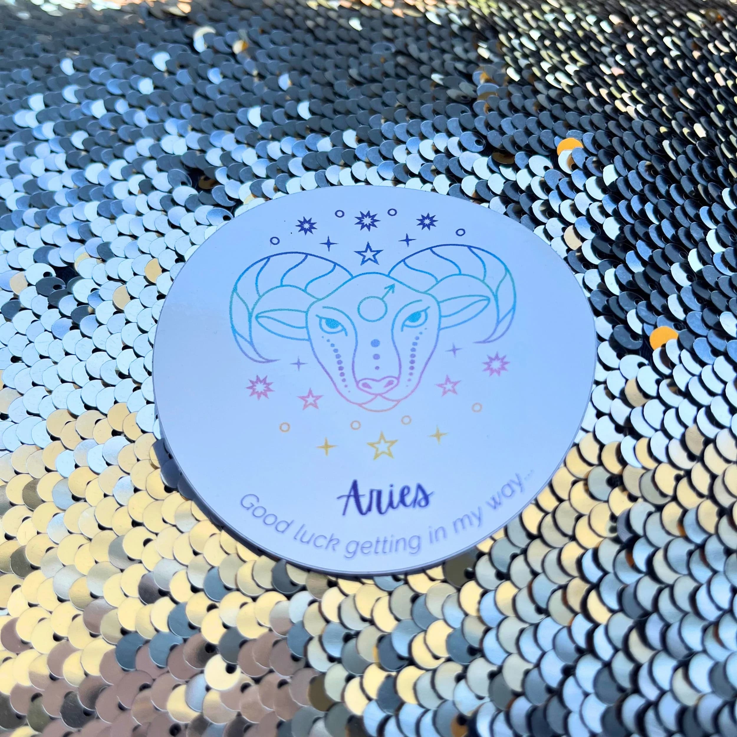 Aries Zodiac Sign Sticker