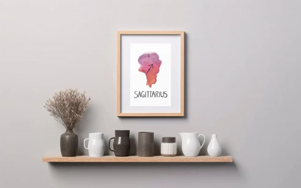 Sagittarius Zodiac Sign Watercolor Art Print